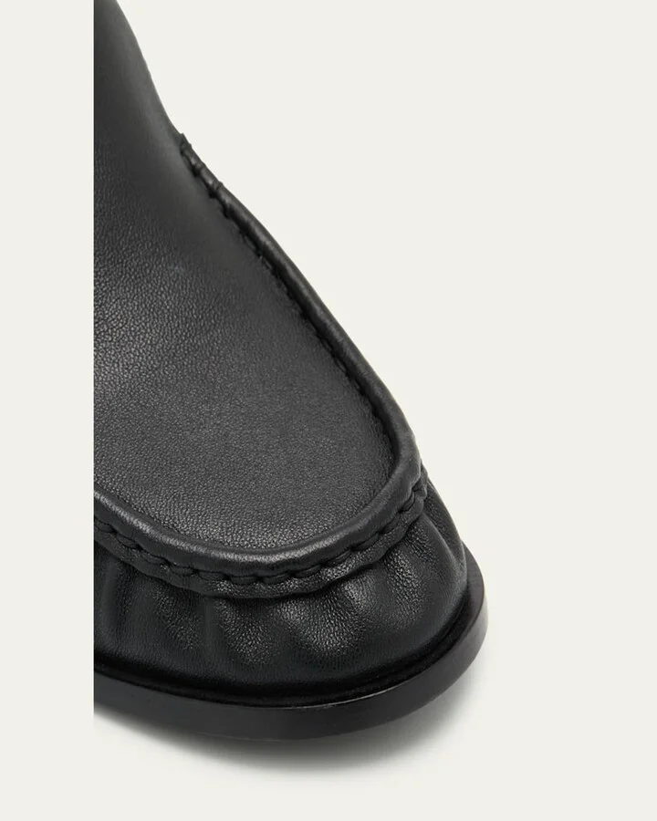 Nadia Leather Heeled Loafers - Image 2