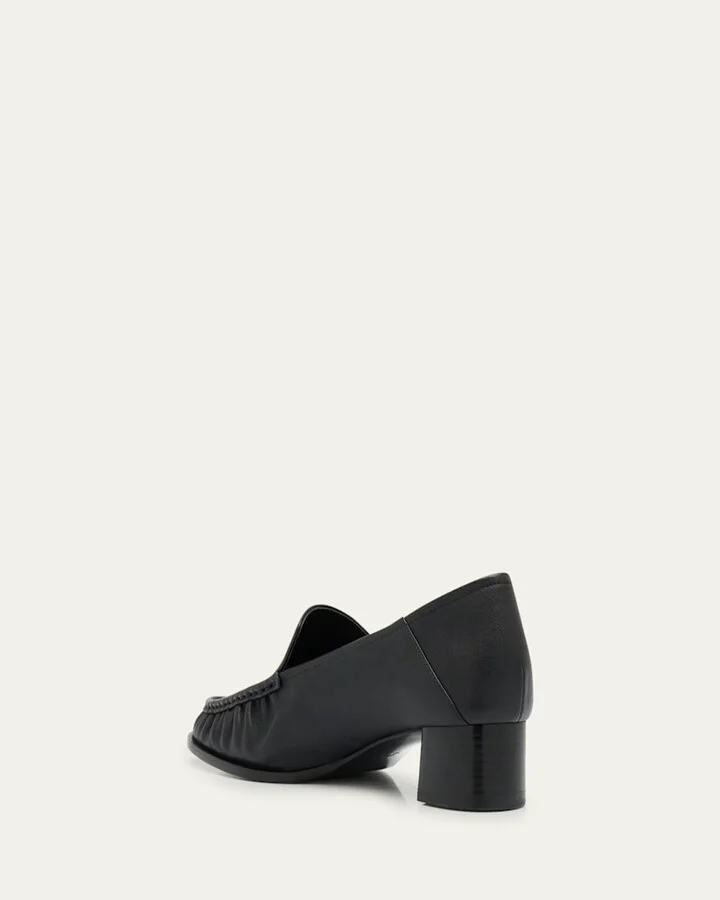 Nadia Leather Heeled Loafers - Image 4