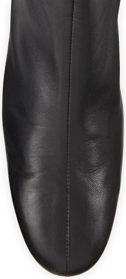 Nadia Soft Leather Block-Heel Booties - Image 3