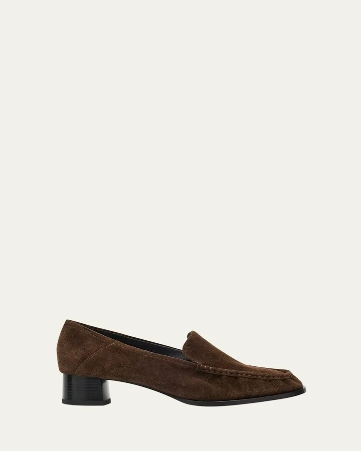 Nadia Suede Heeled Loafers