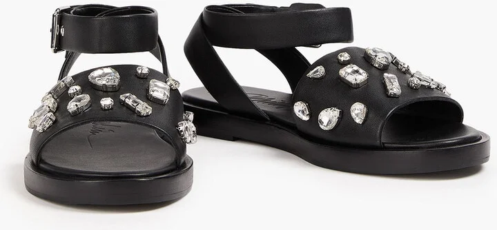 Nadine crystal-embellished leather sandals - Image 2