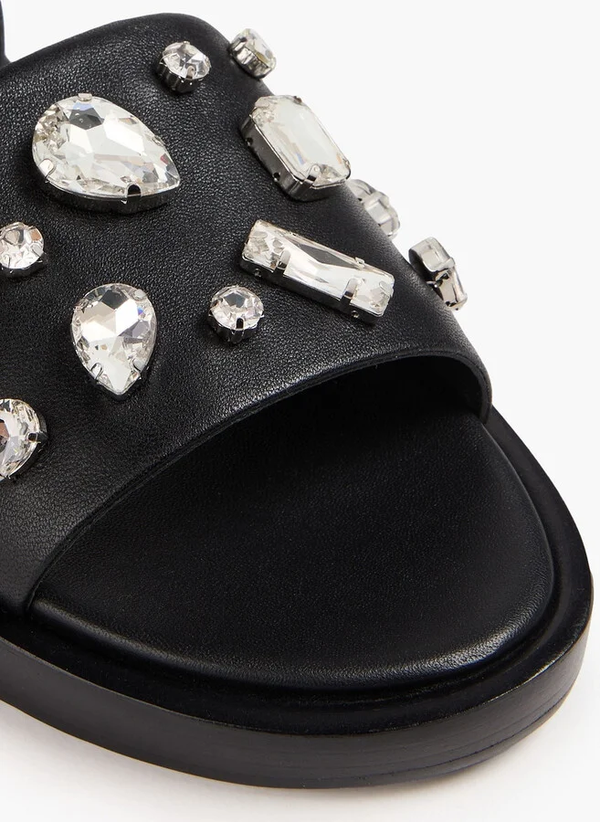 Nadine crystal-embellished leather sandals - Image 4