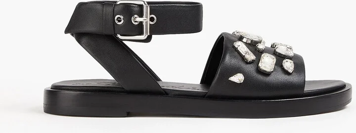 Nadine crystal-embellished leather sandals