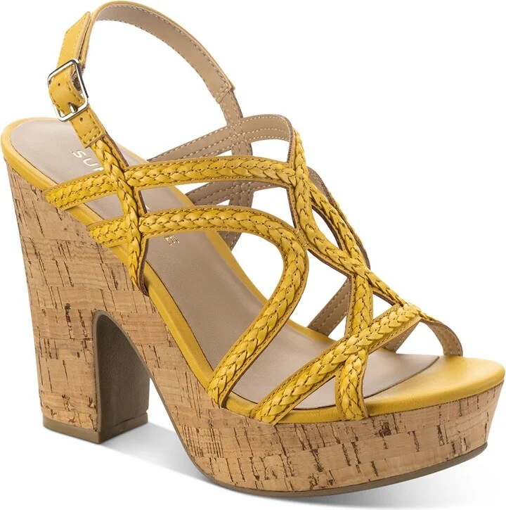 Nadiya Womens Cork Pumps Platform Sandals