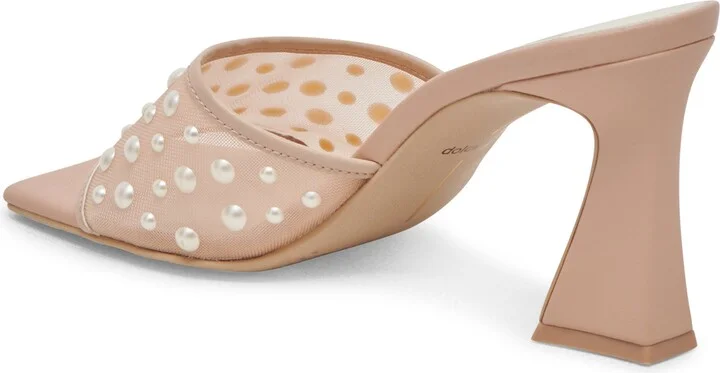 Nadra Faux Pearl Mesh Mule Sandal - Image 2