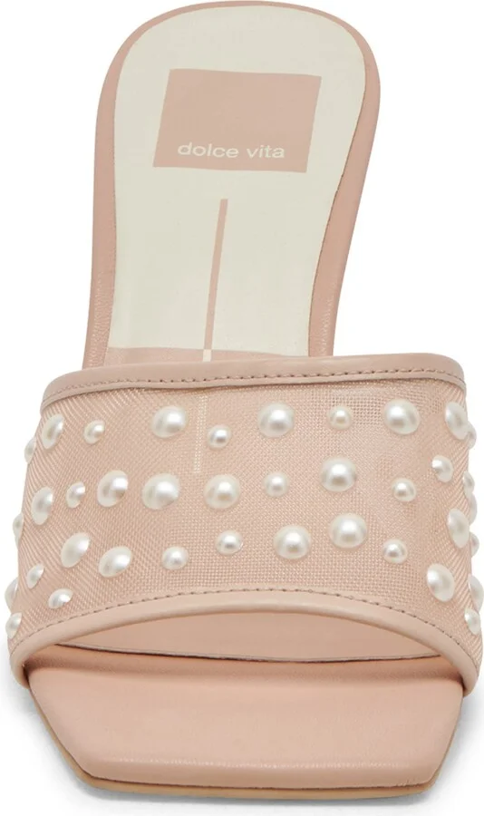 Nadra Faux Pearl Mesh Mule Sandal - Image 3