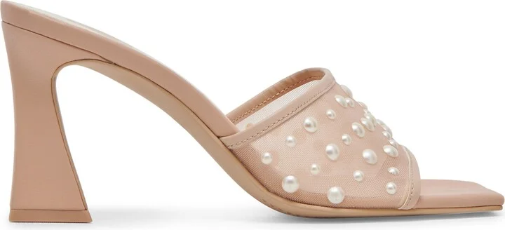 Nadra Faux Pearl Mesh Mule Sandal - Image 5