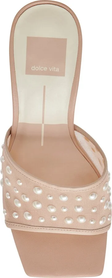 Nadra Faux Pearl Mesh Mule Sandal - Image 6