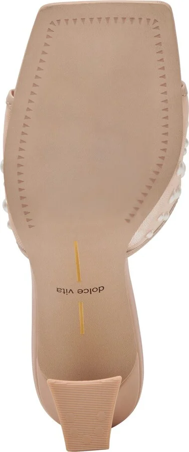 Nadra Faux Pearl Mesh Mule Sandal - Image 7
