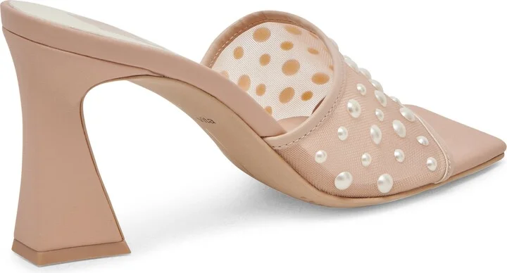 Nadra Faux Pearl Mesh Mule Sandal - Image 10