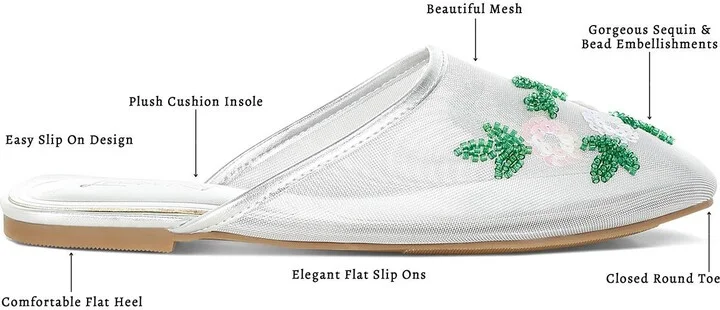 Nahra Embellished Mesh Mule - Image 10