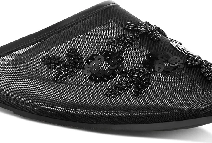 Nahra Embellished Mesh Mule - Image 9