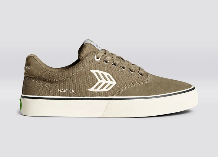 NAIOCA PRO Burnt Sand Suede and Canvas Ivory Logo Sneaker Men - Image 3