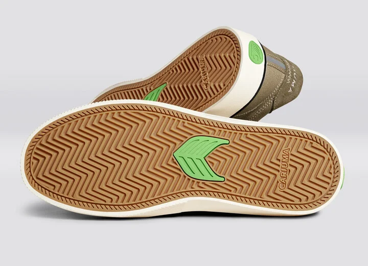 NAIOCA PRO Burnt Sand Suede and Canvas Ivory Logo Sneaker Men - Image 4