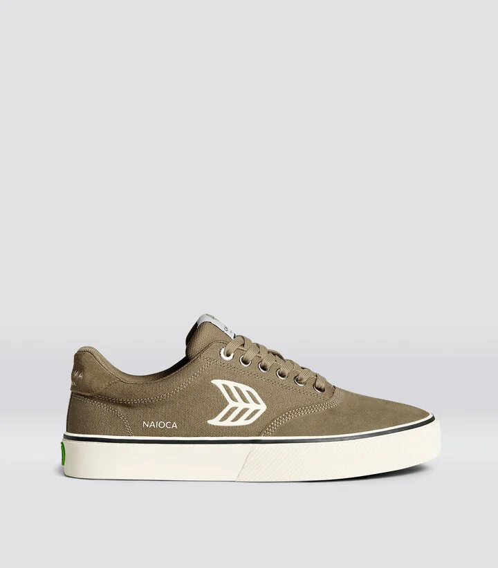 NAIOCA PRO Burnt Sand Suede and Canvas Ivory Logo Sneaker Men