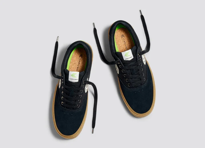 NAIOCA PRO Gum Black Suede and Canvas Ivory Logo Sneaker Men - Image 7