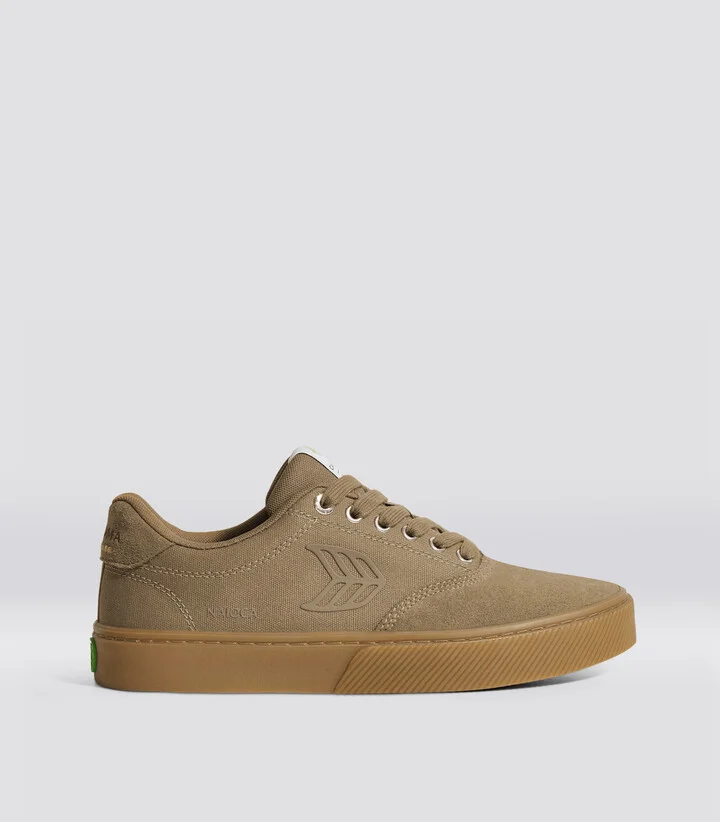 NAIOCA PRO Gum Burnt Sand Suede and Canvas Burnt Sand Logo Sneaker Men