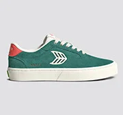 NAIOCA Teal Suede Ivory Logo Watermelon Sneaker Men - Image 9