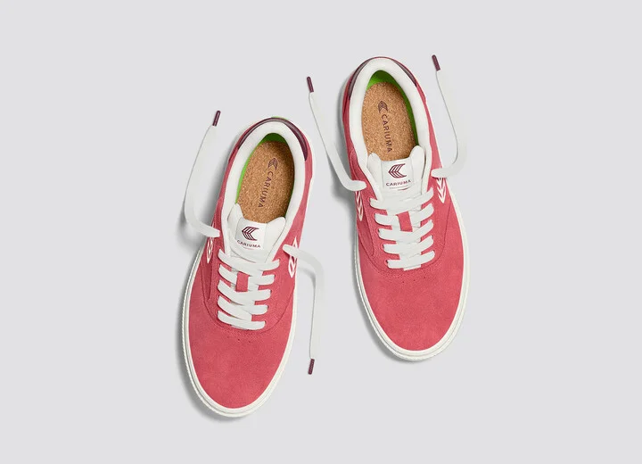 NAIOCA Watermelon Suede Ivory Logo Ruby Wine Sneaker Men - Image 7