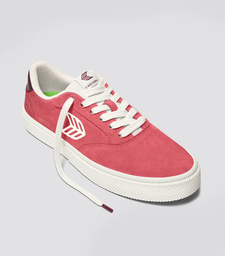 NAIOCA Watermelon Suede Ivory Logo Ruby Wine Sneaker Men - Image 10