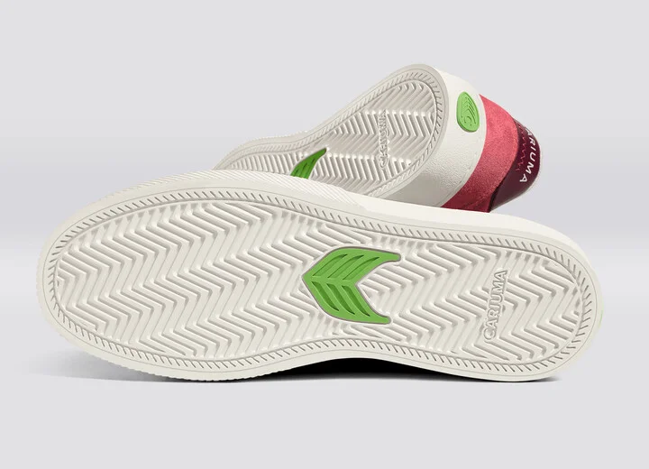 NAIOCA Watermelon Suede Ivory Logo Ruby Wine Sneaker Women - Image 5