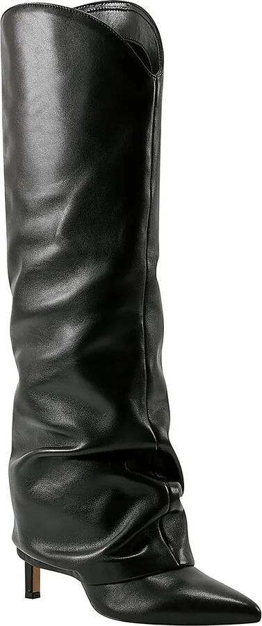 Nairine Womens Slouchy Leather Knee-High Boots