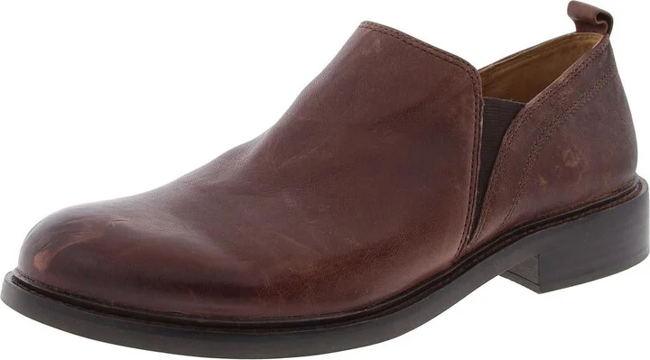 Naisbury II Womens Leather Block Heel Ankle Boots