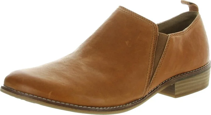 NAISBURY Womens Leather Slip On Shooties