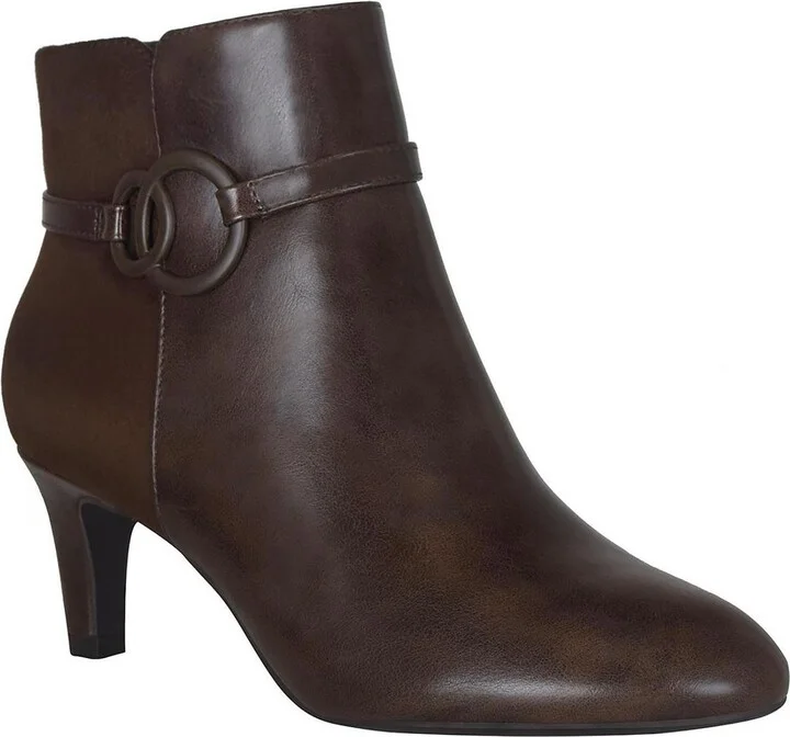 Najila Womens Faux Leather Ankle Booties