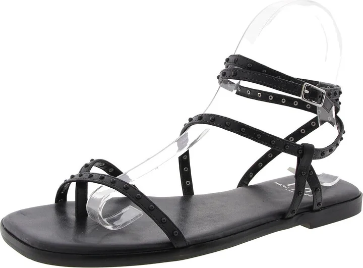 Nalica Womens Studded Leather Ankle Strap