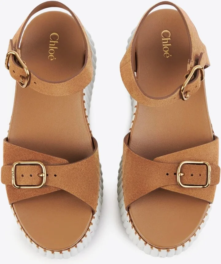 Nama 80 Suede Wedge Sandals - Image 2