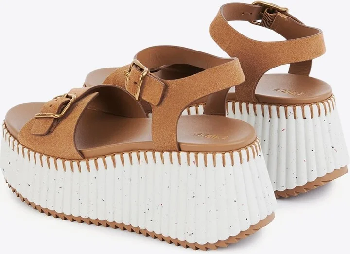 Nama 80 Suede Wedge Sandals - Image 3