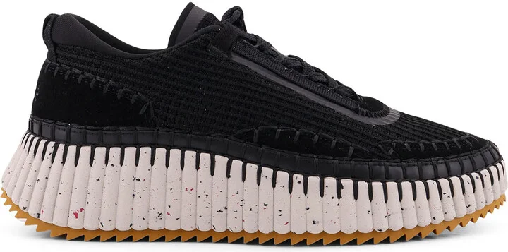 Nama Low-top Mesh Sneakers With Suede Inserts