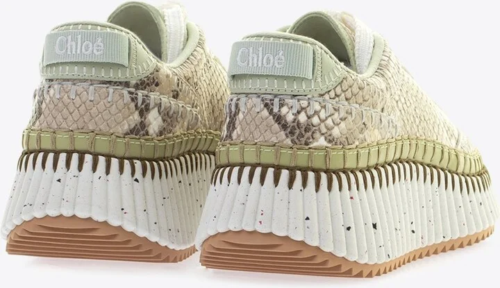 Nama Python Embossed Low-Top Sneakers - Image 2
