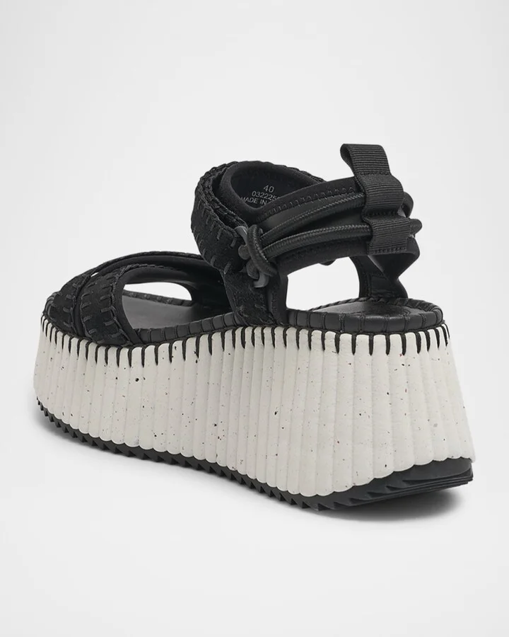 Nama Stitch Ankle-Strap Flatform Sandals - Image 4