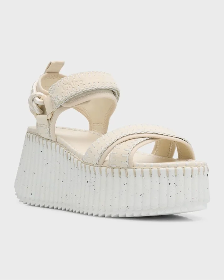 Nama Stitch Ankle-Strap Flatform Sandals - Image 6