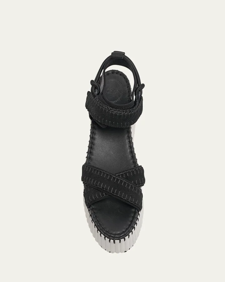 Nama Stitch Ankle-Strap Flatform Sandals - Image 6