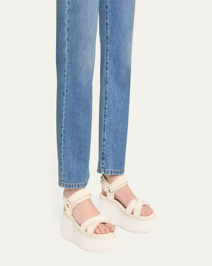 Nama Stitch Ankle-Strap Flatform Sandals - Image 7