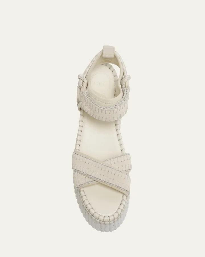 Nama Stitch Ankle-Strap Flatform Sandals - Image 9