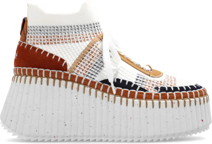 ‘Nama’ Wedge Sneakers, , - White