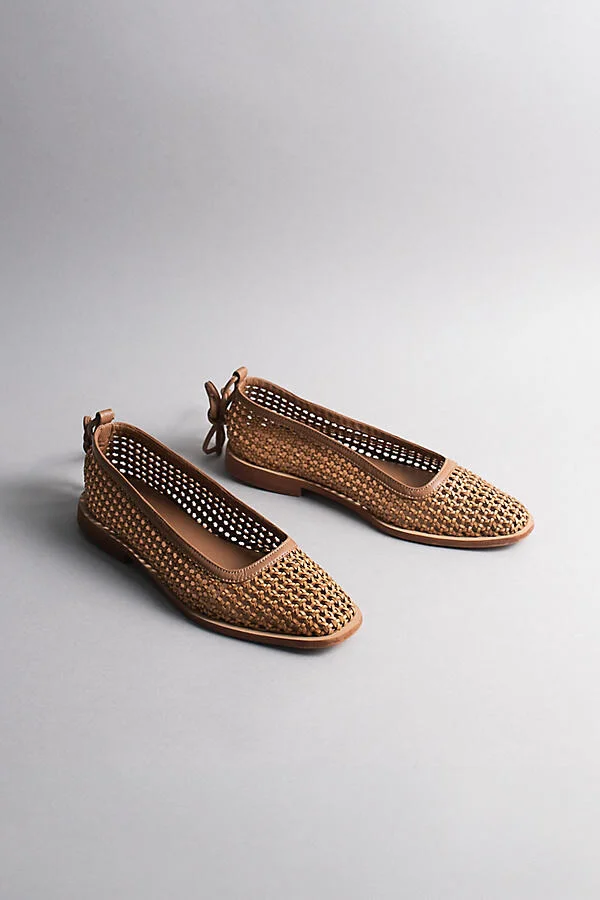 Nana Ankle-Strap Woven Ballet Flats - Image 2