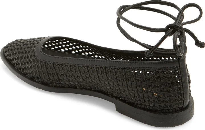 Nana Woven Ankle Wrap Ballet Flat - Image 2