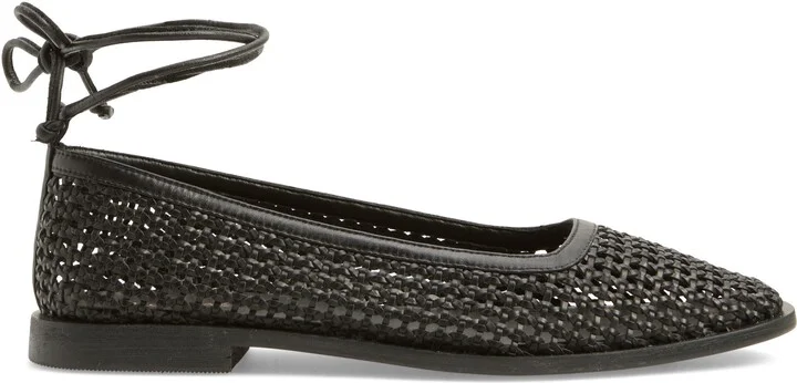 Nana Woven Ankle Wrap Ballet Flat - Image 3