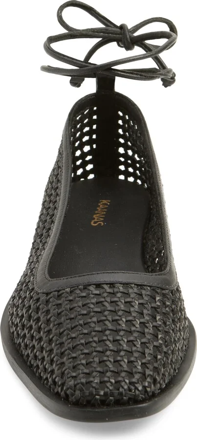 Nana Woven Ankle Wrap Ballet Flat - Image 4