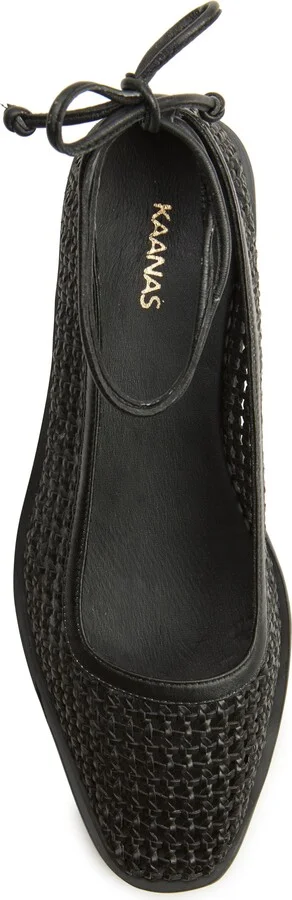 Nana Woven Ankle Wrap Ballet Flat - Image 5