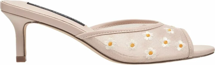 Nancy Mesh Embroidered Kitten Heel - Image 2