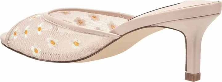 Nancy Mesh Embroidered Kitten Heel - Image 3