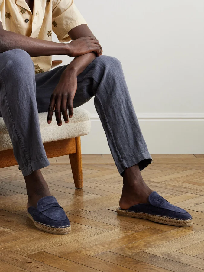 Nando Suede Backless Espadrilles - Image 2