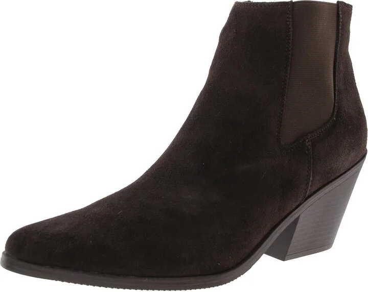 Nanite Womens Zip Up Pointed Toe Ankle Boots