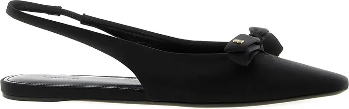 Nano Bow slingback flat pumps